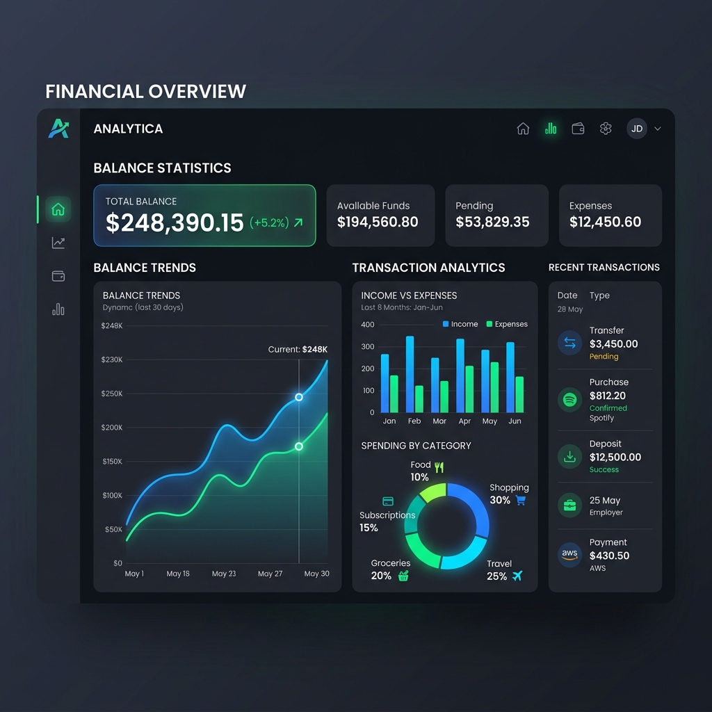 Balance Dashboard UI Preview